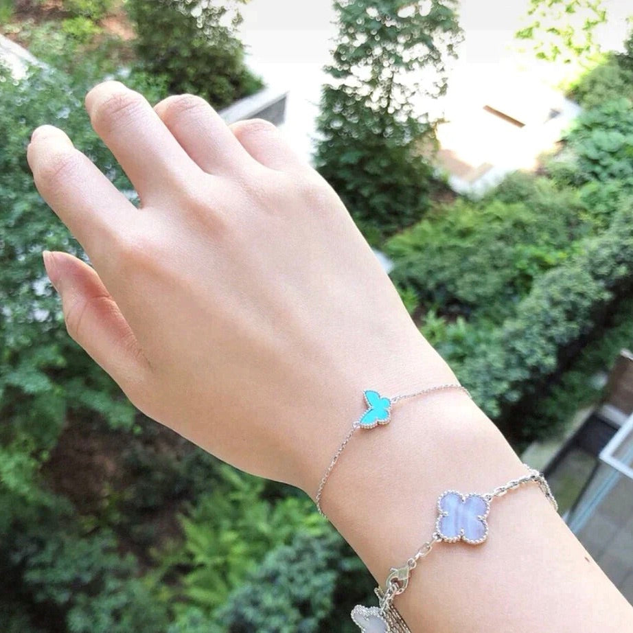 [Psychic Jewelrys]BUTTERFLY TURQUOISE BUTTERFLY BRACELET SILVER
