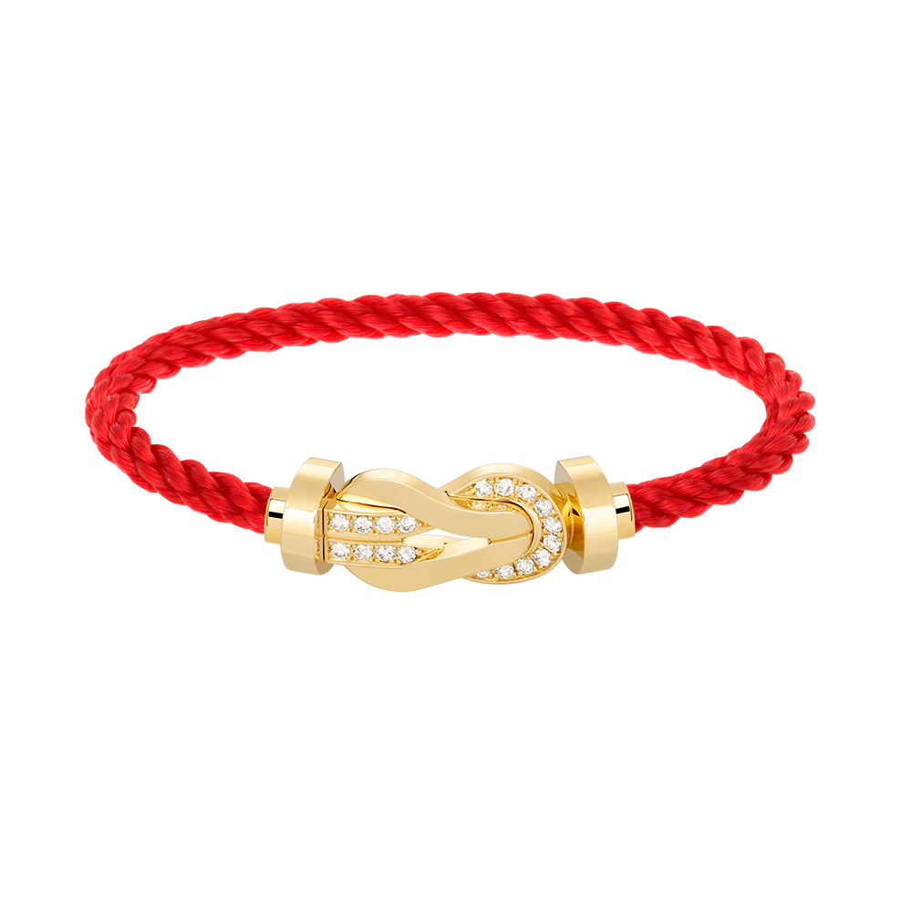 [Psychic Jewelrys]CHANCE LARGE 8 FIGURE BUCKLE HALF DIAMOND BRACELET GOLD