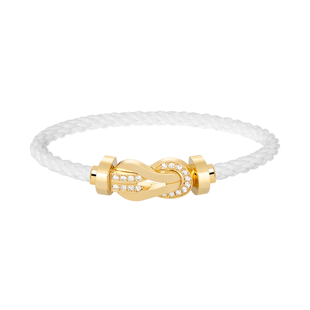 [Psychic Jewelrys]CHANCE LARGE 8 FIGURE BUCKLE HALF DIAMOND BRACELET GOLD