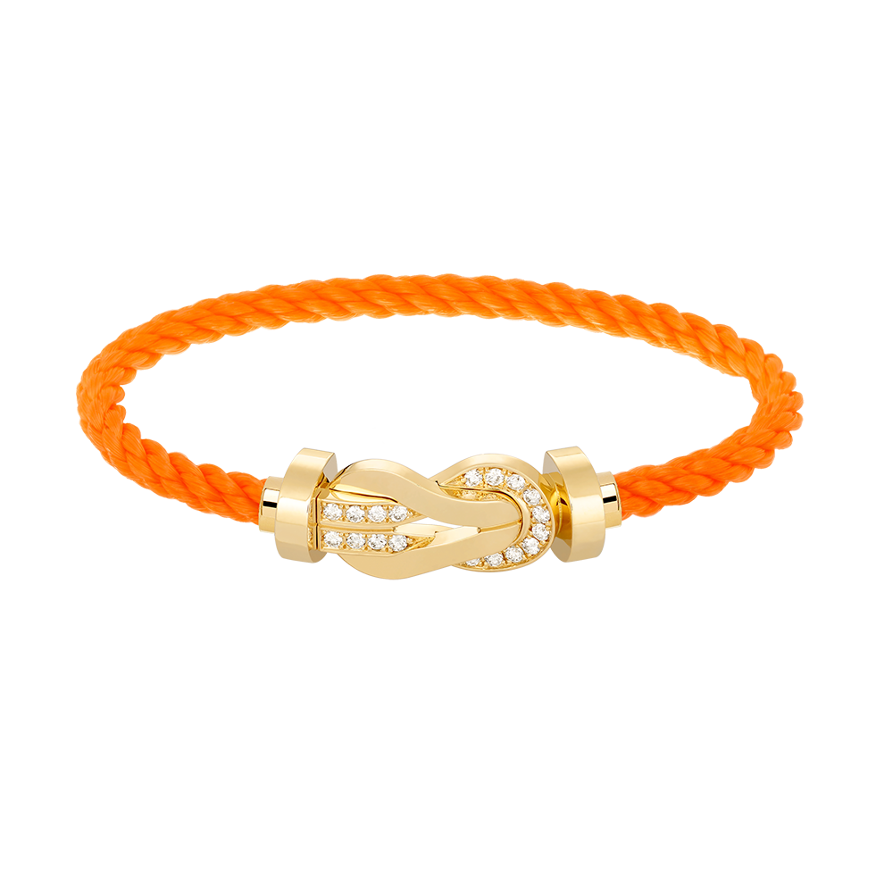 [Psychic Jewelrys]CHANCE LARGE 8 FIGURE BUCKLE HALF DIAMOND BRACELET GOLD