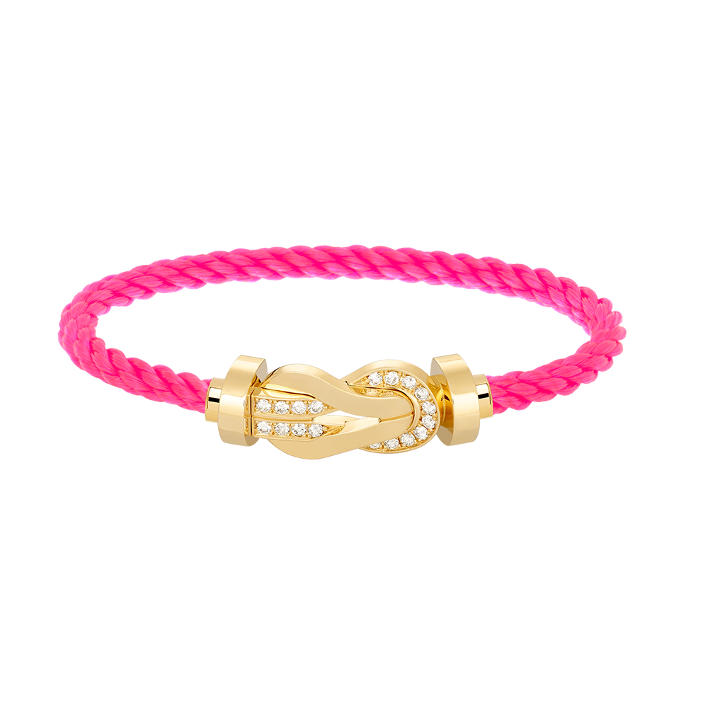 [Psychic Jewelrys]CHANCE LARGE 8 FIGURE BUCKLE HALF DIAMOND BRACELET GOLD