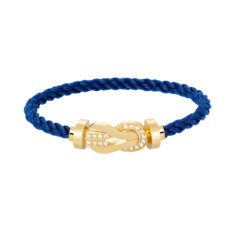 [Psychic Jewelrys]CHANCE LARGE 8 FIGURE BUCKLE HALF DIAMOND BRACELET GOLD