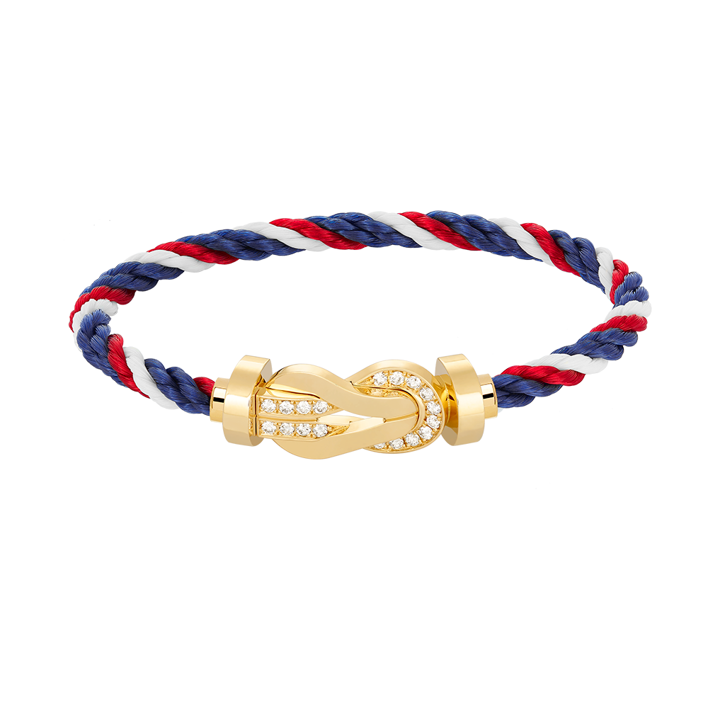 [Psychic Jewelrys]CHANCE LARGE 8 FIGURE BUCKLE HALF DIAMOND BRACELET GOLD