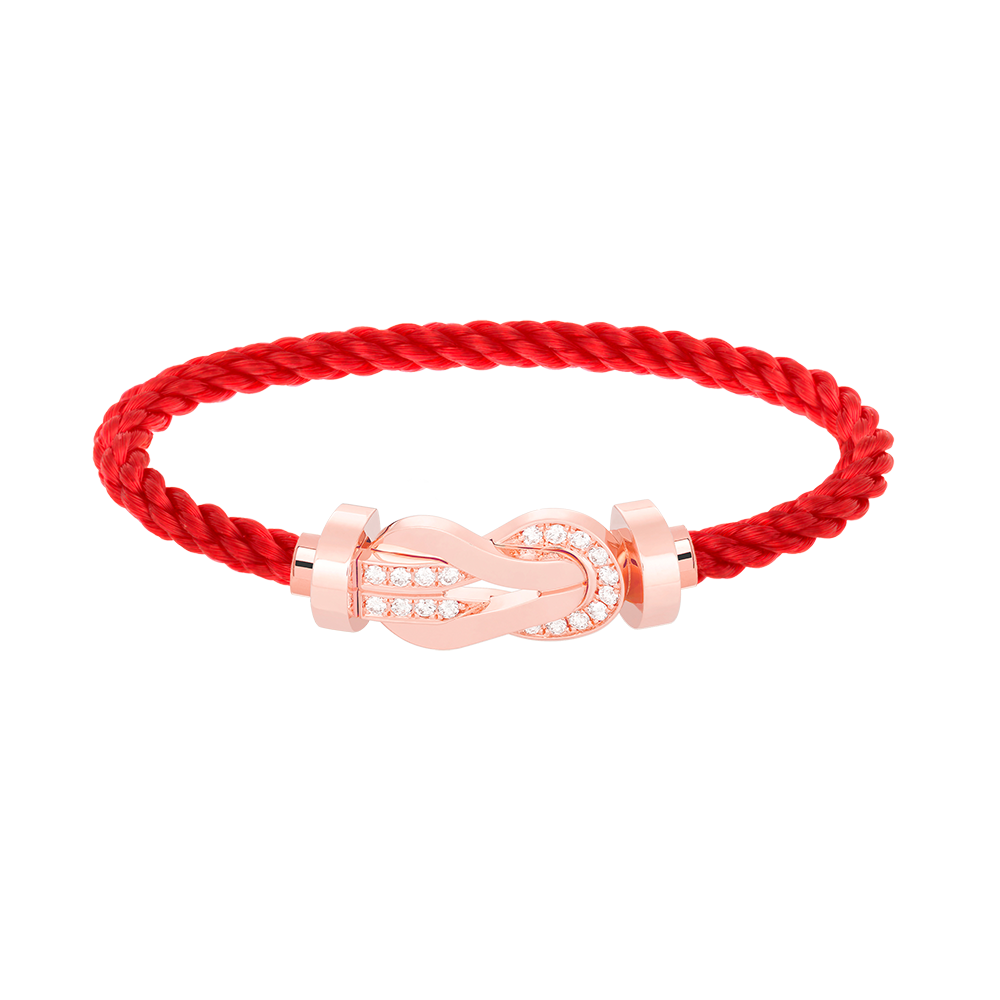 [Psychic Jewelrys]CHANCE LARGE 8 FIGURE BUCKLE HALF DIAMOND BRACELET ROSE GOLD
