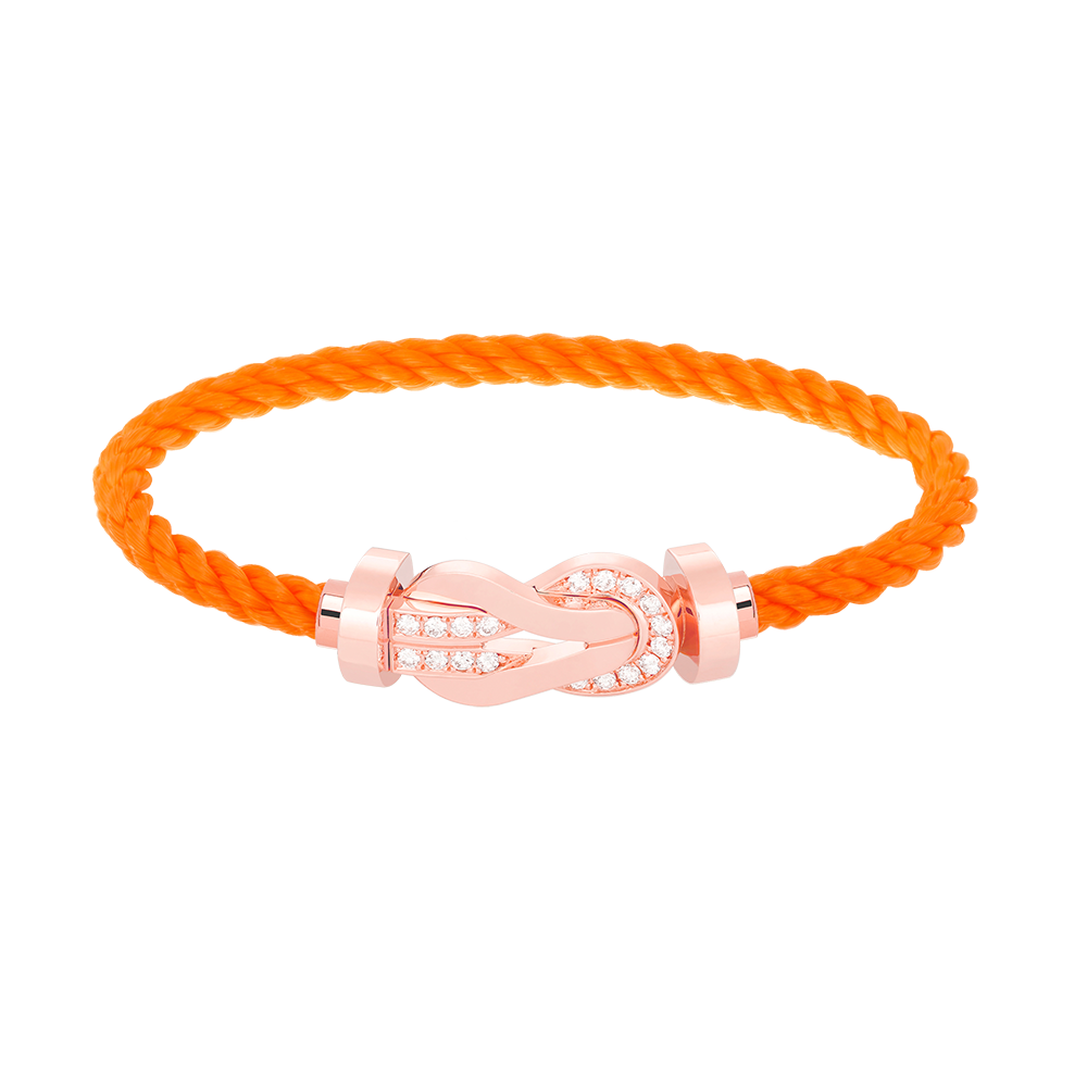 [Psychic Jewelrys]CHANCE LARGE 8 FIGURE BUCKLE HALF DIAMOND BRACELET ROSE GOLD