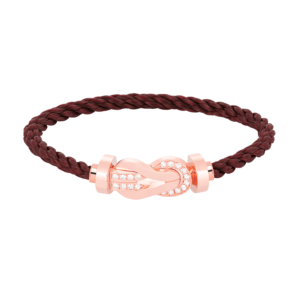 [Psychic Jewelrys]CHANCE LARGE 8 FIGURE BUCKLE HALF DIAMOND BRACELET ROSE GOLD