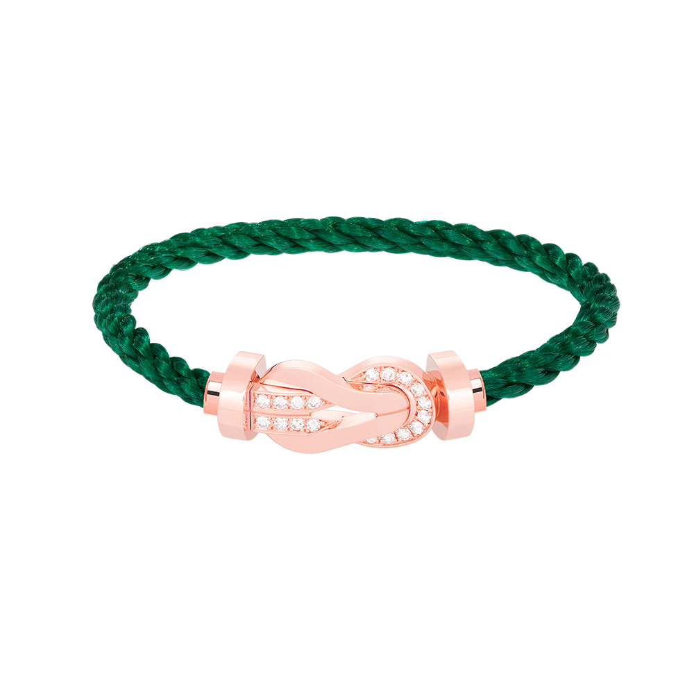[Psychic Jewelrys]CHANCE LARGE 8 FIGURE BUCKLE HALF DIAMOND BRACELET ROSE GOLD