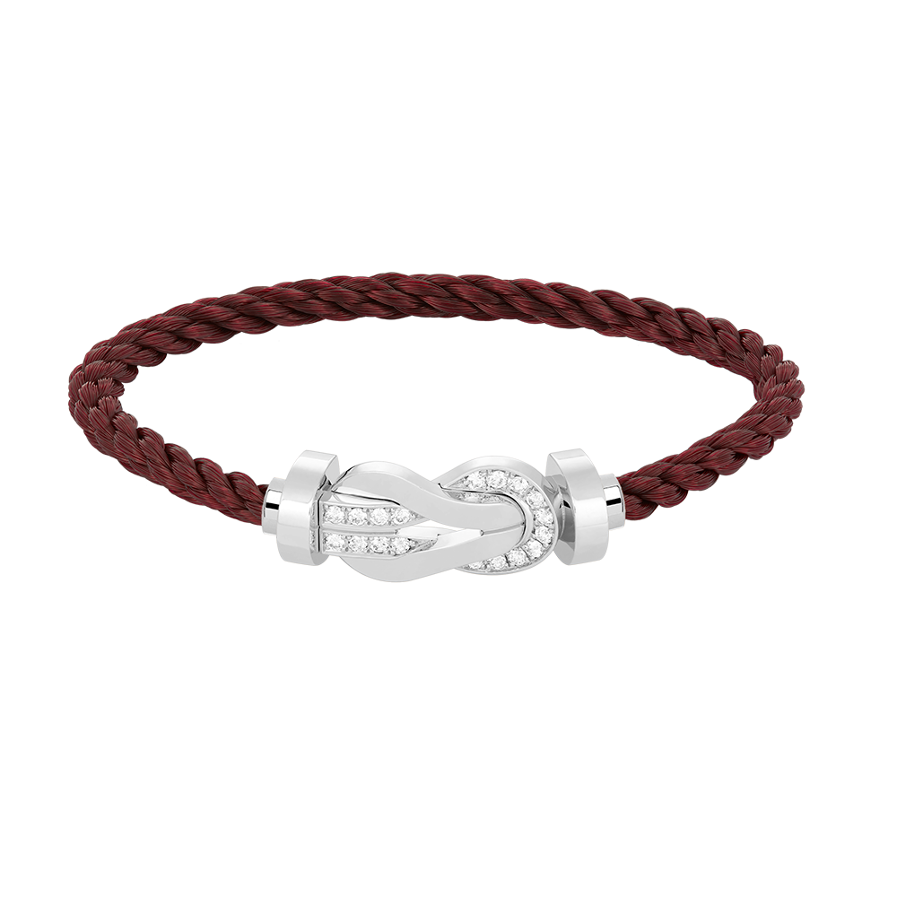 [Psychic Jewelrys]CHANCE LARGE 8 FIGURE BUCKLE HALF DIAMOND BRACELET SILVER