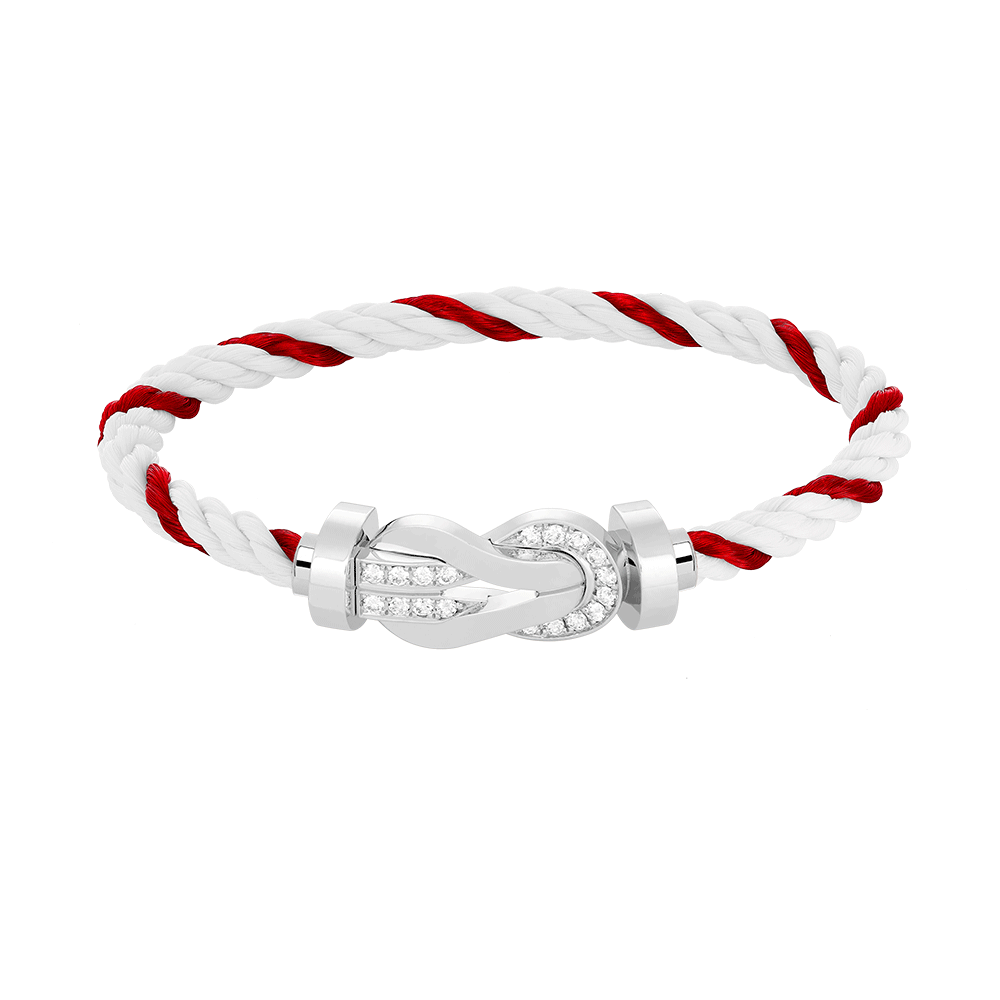 [Psychic Jewelrys]CHANCE LARGE 8 FIGURE BUCKLE HALF DIAMOND BRACELET SILVER