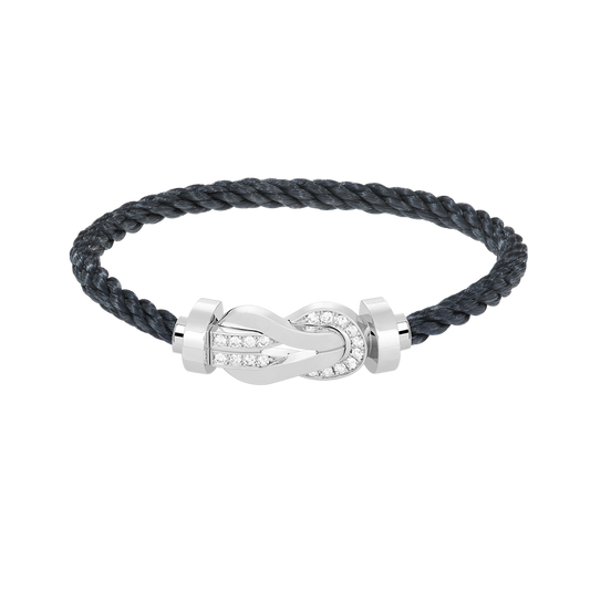 [Psychic Jewelrys]CHANCE LARGE 8 FIGURE BUCKLE HALF DIAMOND BRACELET SILVER