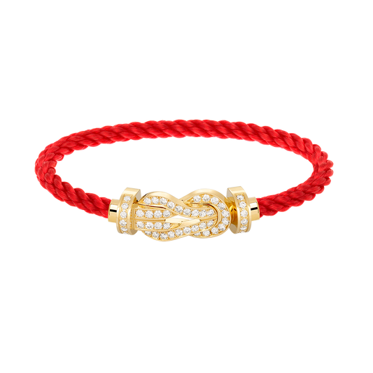 [Psychic Jewelrys]CHANCE LARGE 8 FIGURE BUCKLE FULLDIAMOND BRACELET GOLD