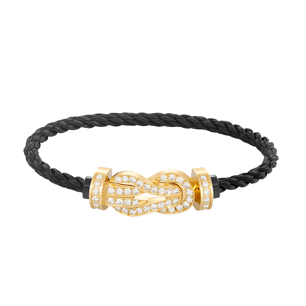 [Psychic Jewelrys]CHANCE LARGE 8 FIGURE BUCKLE FULLDIAMOND BRACELET GOLD