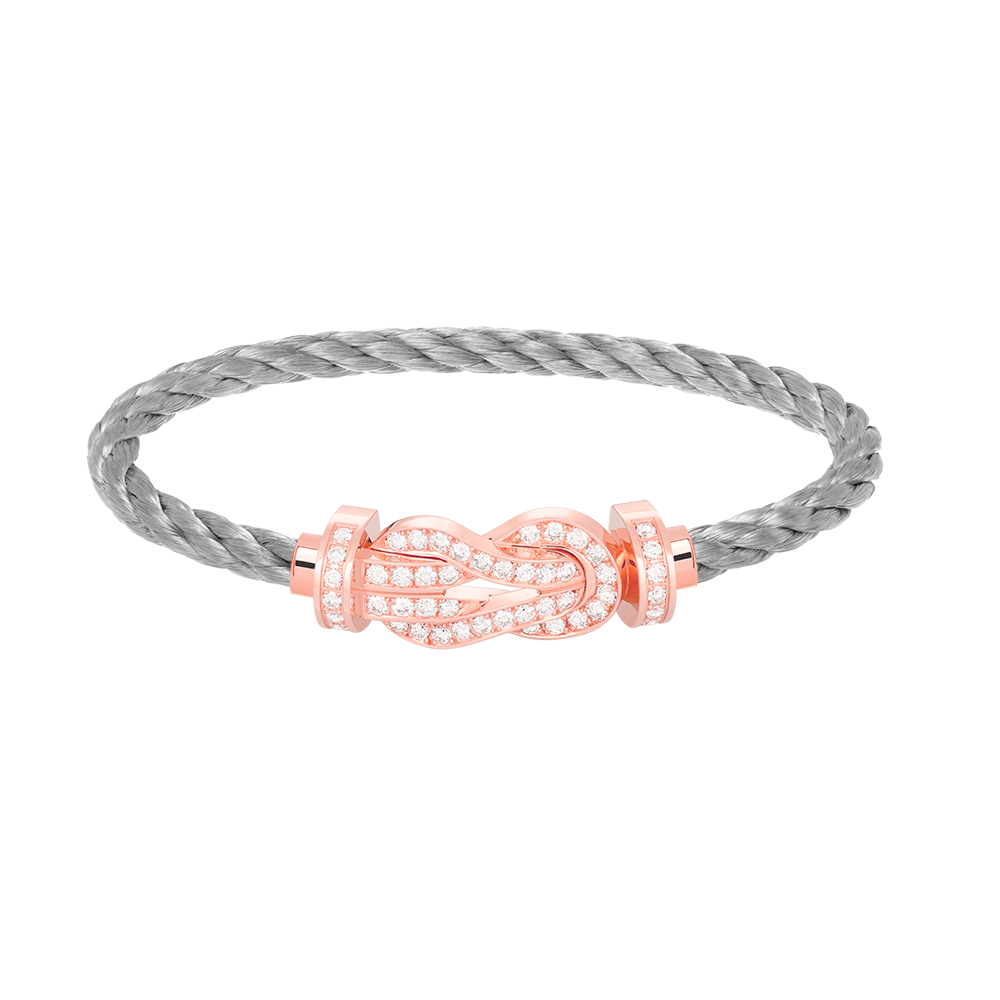 [Psychic Jewelrys]CHANCE LARGE 8 FIGURE BUCKLE FULL DIAMOND BRACELET ROSE GOLD