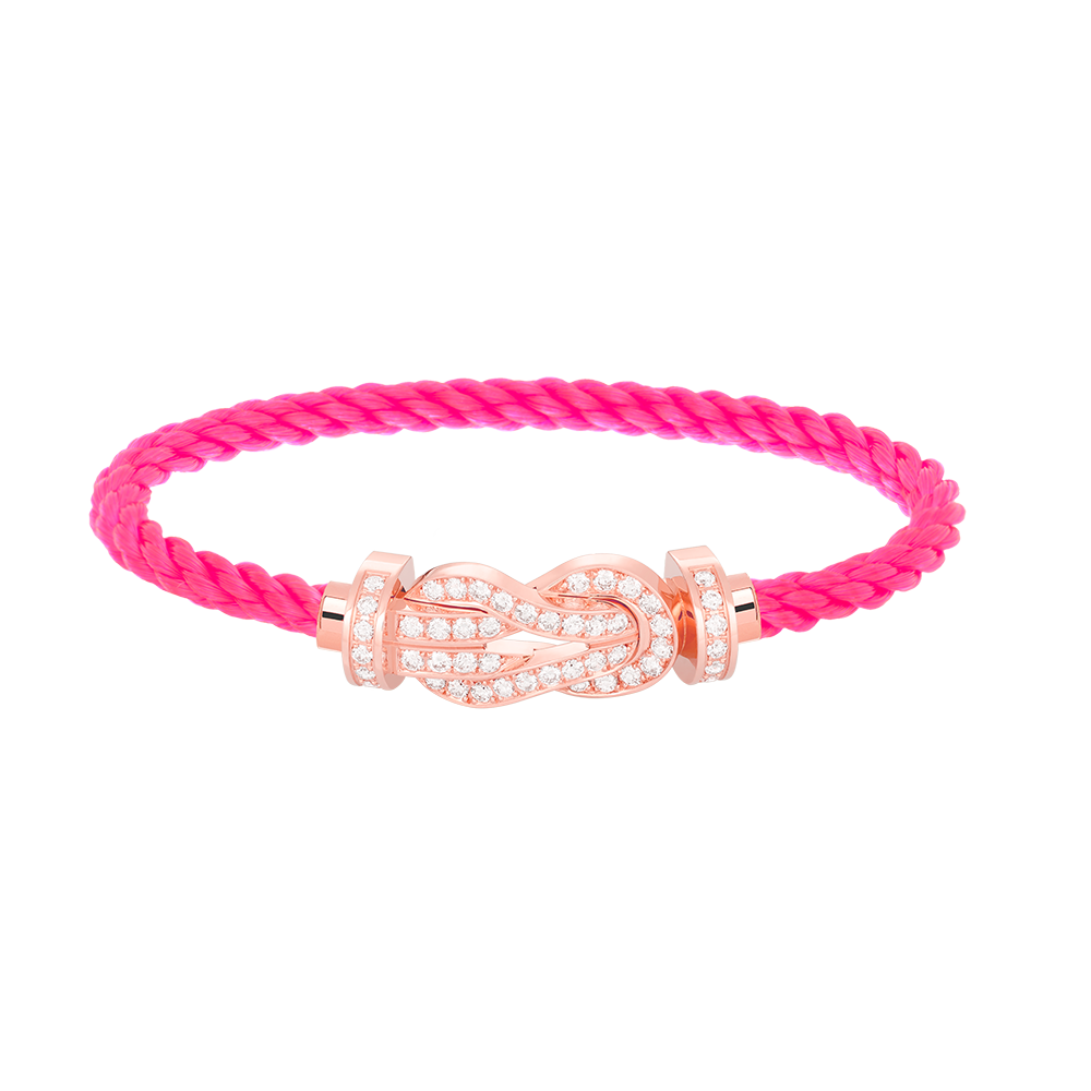 [Psychic Jewelrys]CHANCE LARGE 8 FIGURE BUCKLE FULL DIAMOND BRACELET ROSE GOLD