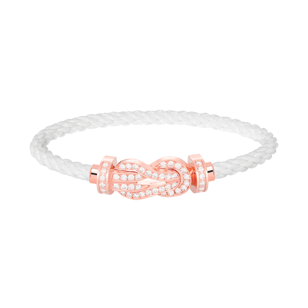 [Psychic Jewelrys]CHANCE LARGE 8 FIGURE BUCKLE FULL DIAMOND BRACELET ROSE GOLD