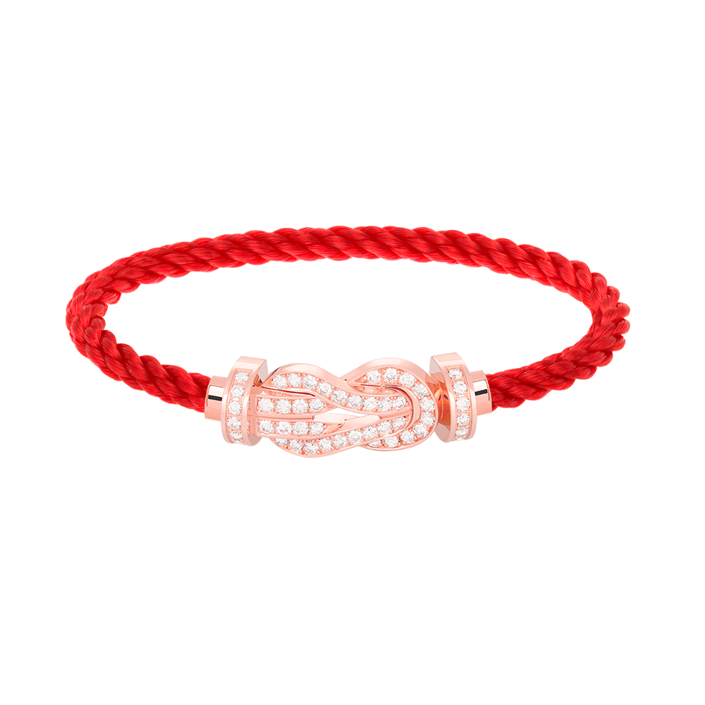 [Psychic Jewelrys]CHANCE LARGE 8 FIGURE BUCKLE FULL DIAMOND BRACELET ROSE GOLD