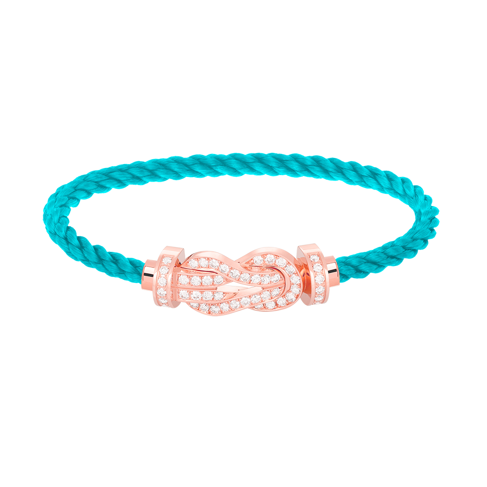 [Psychic Jewelrys]CHANCE LARGE 8 FIGURE BUCKLE FULL DIAMOND BRACELET ROSE GOLD