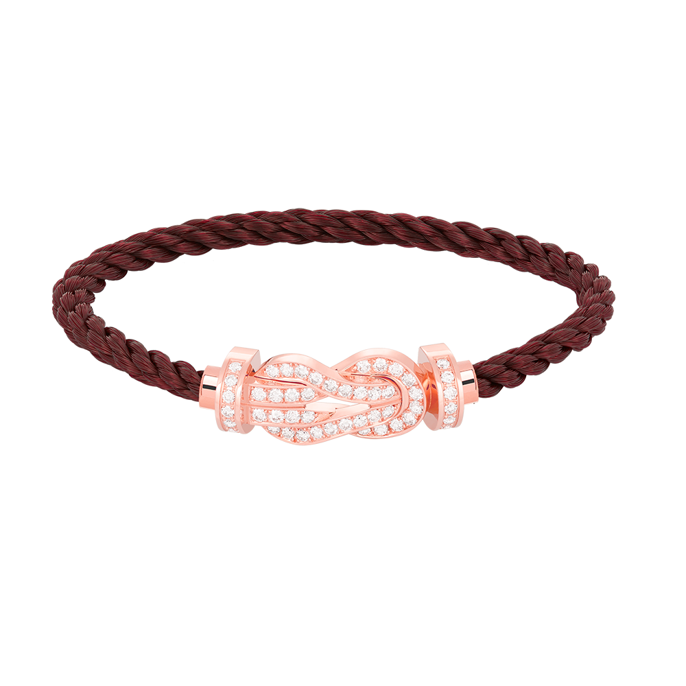 [Psychic Jewelrys]CHANCE LARGE 8 FIGURE BUCKLE FULL DIAMOND BRACELET ROSE GOLD