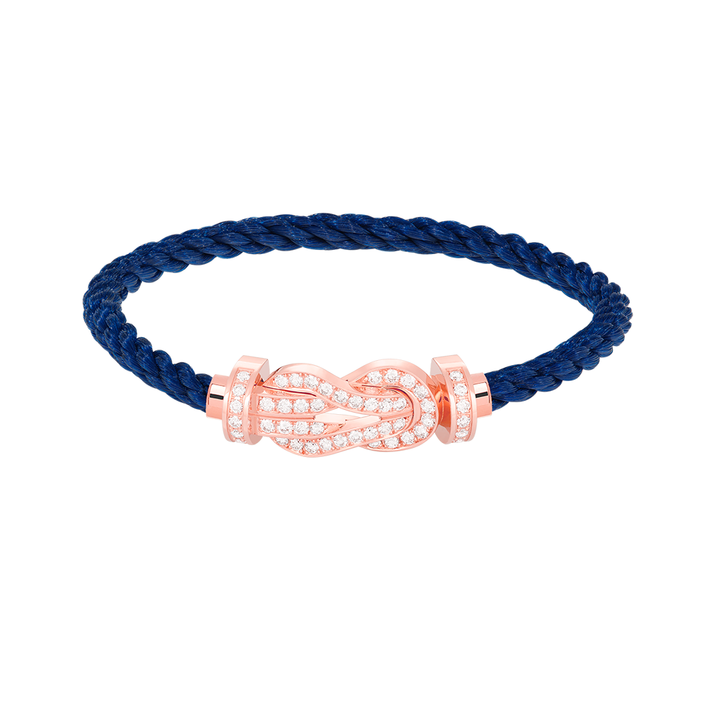 [Psychic Jewelrys]CHANCE LARGE 8 FIGURE BUCKLE FULL DIAMOND BRACELET ROSE GOLD
