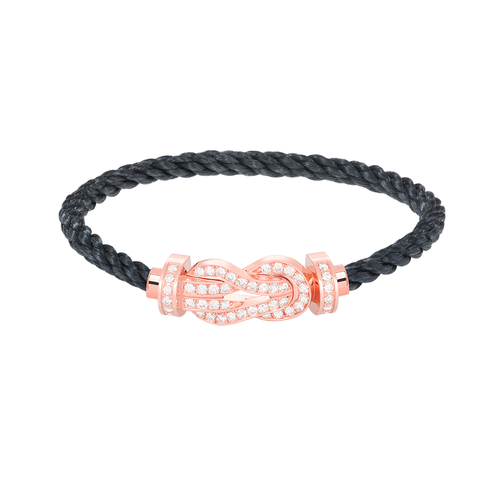 [Psychic Jewelrys]CHANCE LARGE 8 FIGURE BUCKLE FULL DIAMOND BRACELET ROSE GOLD