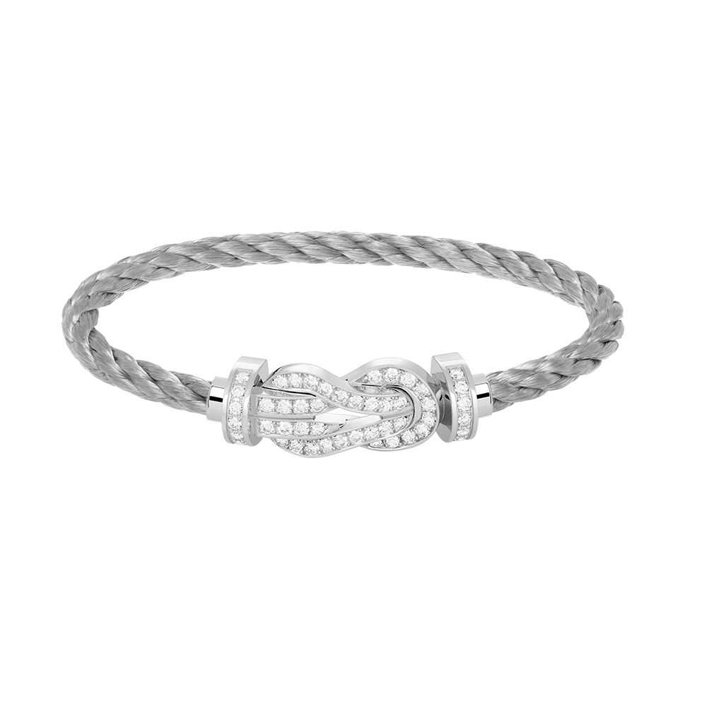 [Psychic Jewelrys]CHANCE LARGE 8 FIGURE BUCKLE FULL DIAMOND BRACELET SILVER
