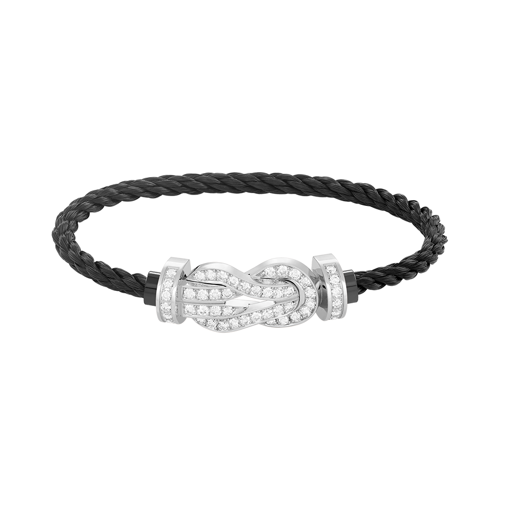 [Psychic Jewelrys]CHANCE LARGE 8 FIGURE BUCKLE FULL DIAMOND BRACELET SILVER