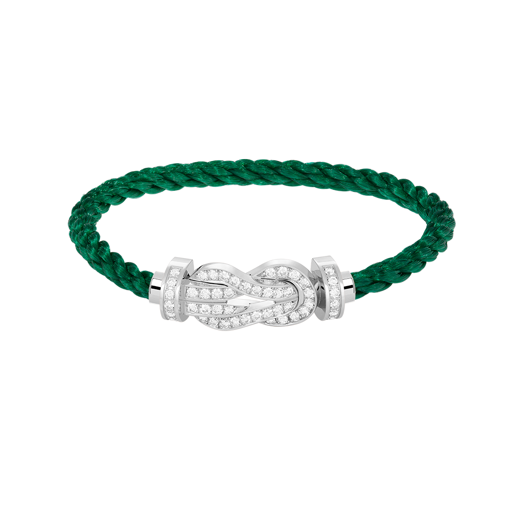 [Psychic Jewelrys]CHANCE LARGE 8 FIGURE BUCKLE FULL DIAMOND BRACELET SILVER