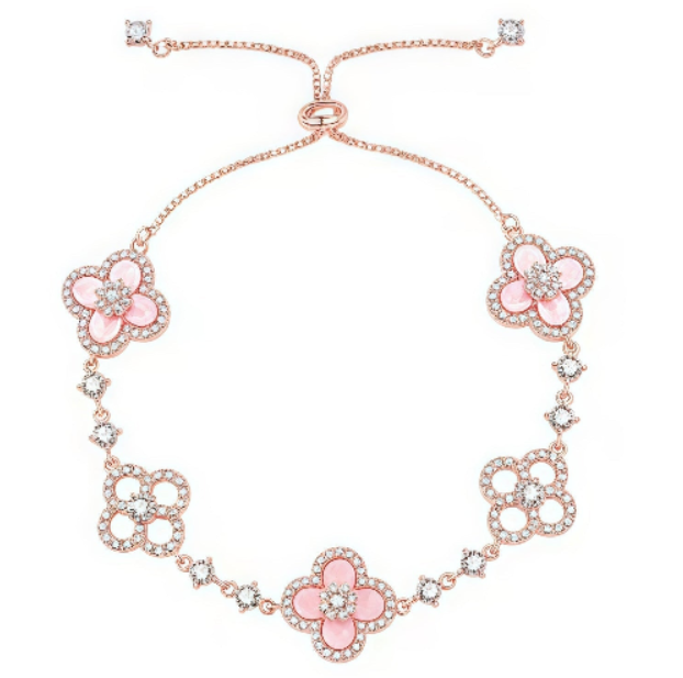 [Psychic Jewelrys]CLOVER 5 MOTIF PINK BLUE RED WHITE BRACELET