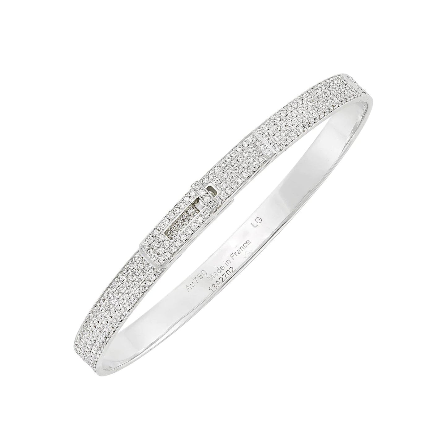 [Psychic Jewelrys]HM KELLY BRACELET IN SILVER AND FULL PAVE DIAMOND