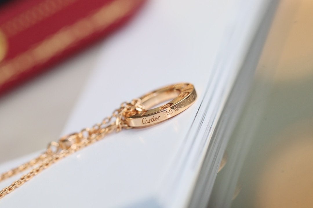 [Psychic Jewelrys]LOVE NECKLACE ADJUSTABLE ROSE GOLD 2 DIAMOND