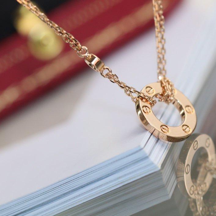 [Psychic Jewelrys]LOVE NECKLACE ADJUSTABLE ROSE GOLD 2 DIAMOND