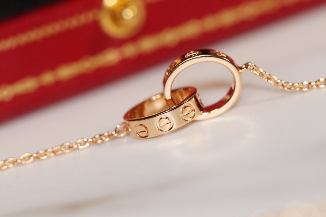 [Psychic Jewelrys]LOVE NECKLACE PINK GOLD AND SILVER