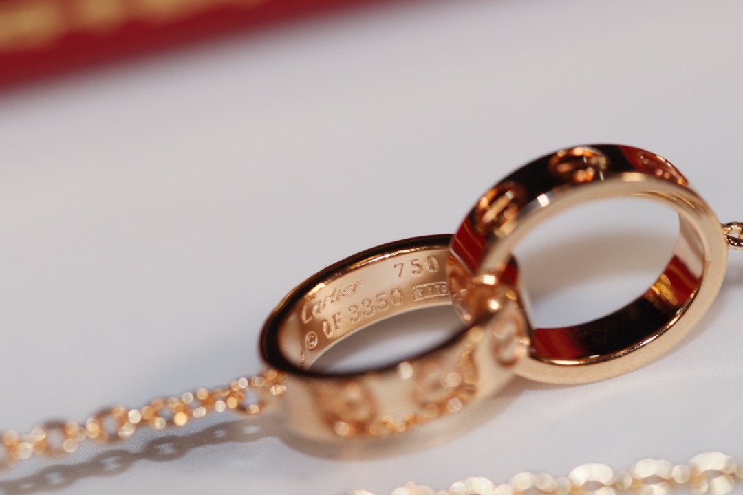 [Psychic Jewelrys]LOVE NECKLACE PINK GOLD AND SILVER