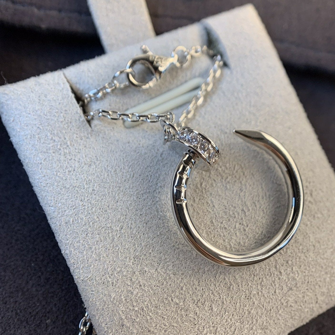 [Psychic Jewelrys]JUSTE NECKLACE SILVER DIAMONDS