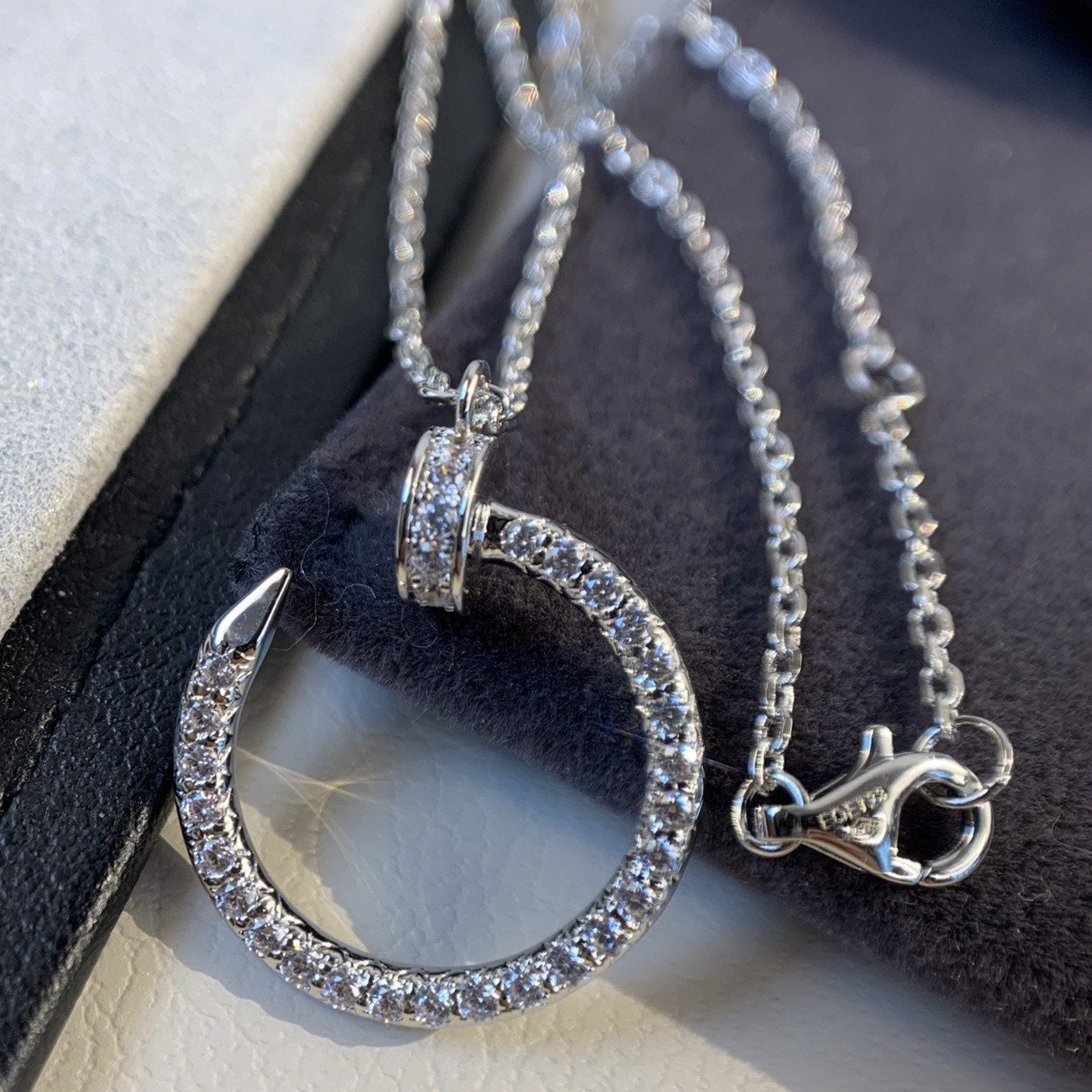 [Psychic Jewelrys]JUSTE NECKLACE SILVER DIAMONDS
