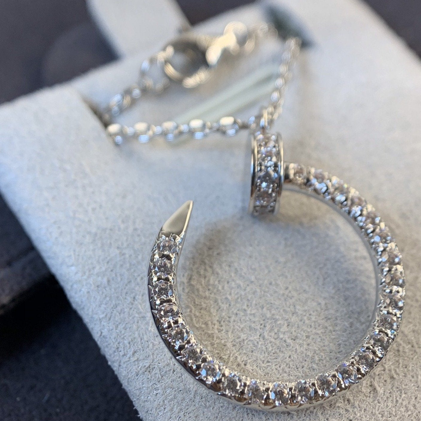 [Psychic Jewelrys]JUSTE NECKLACE SILVER DIAMONDS