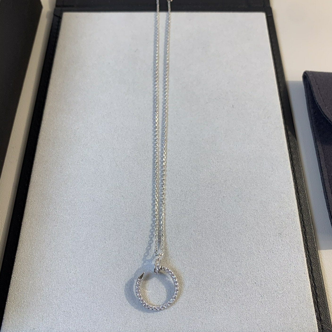 [Psychic Jewelrys]JUSTE NECKLACE SILVER DIAMONDS