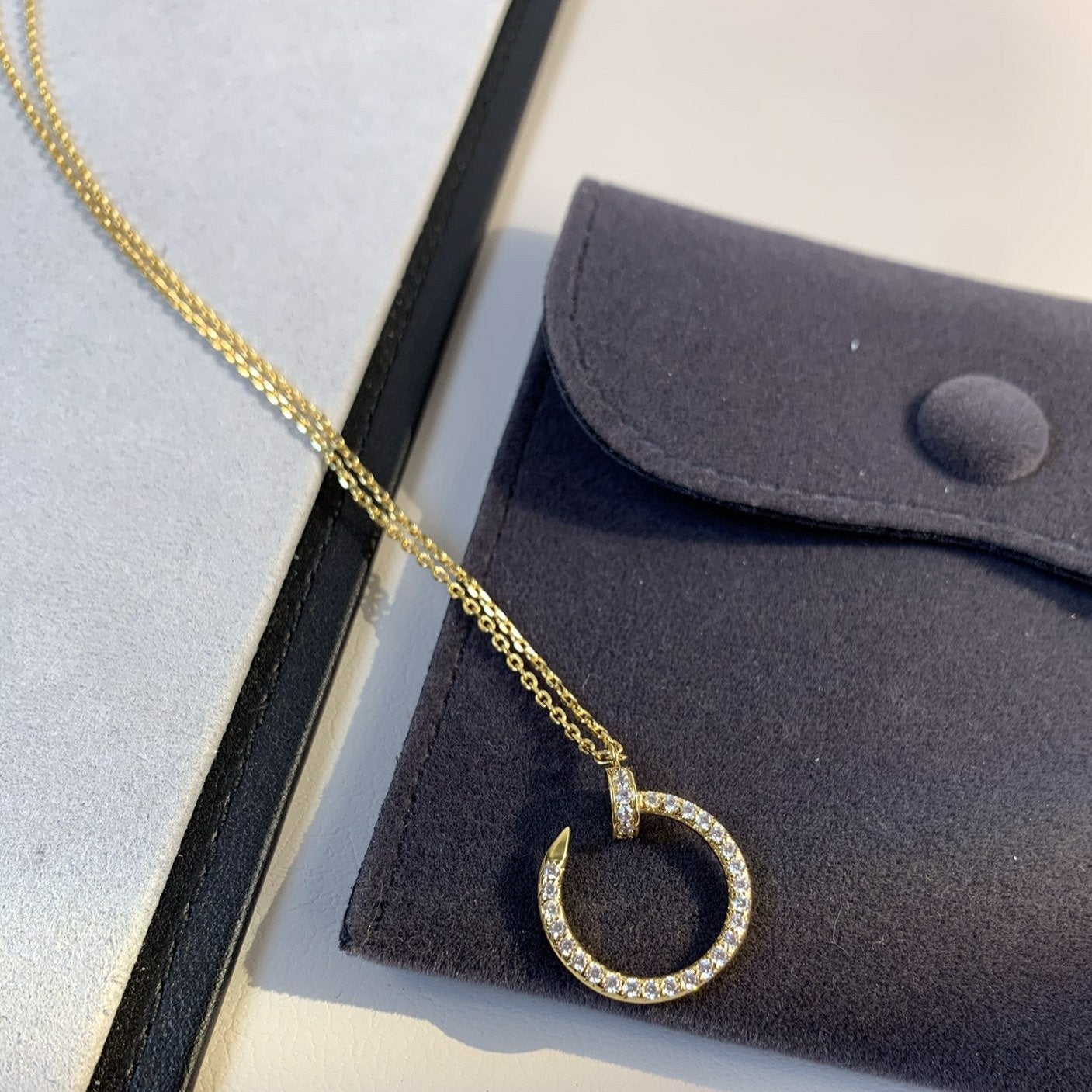 [Psychic Jewelrys]JUSTE NECKLACE GOLD DIAMONDS