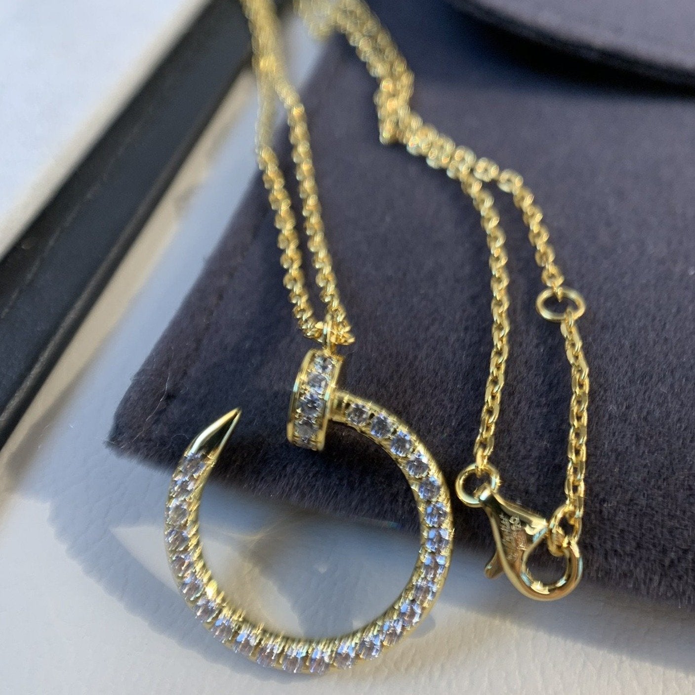 [Psychic Jewelrys]JUSTE NECKLACE GOLD DIAMONDS