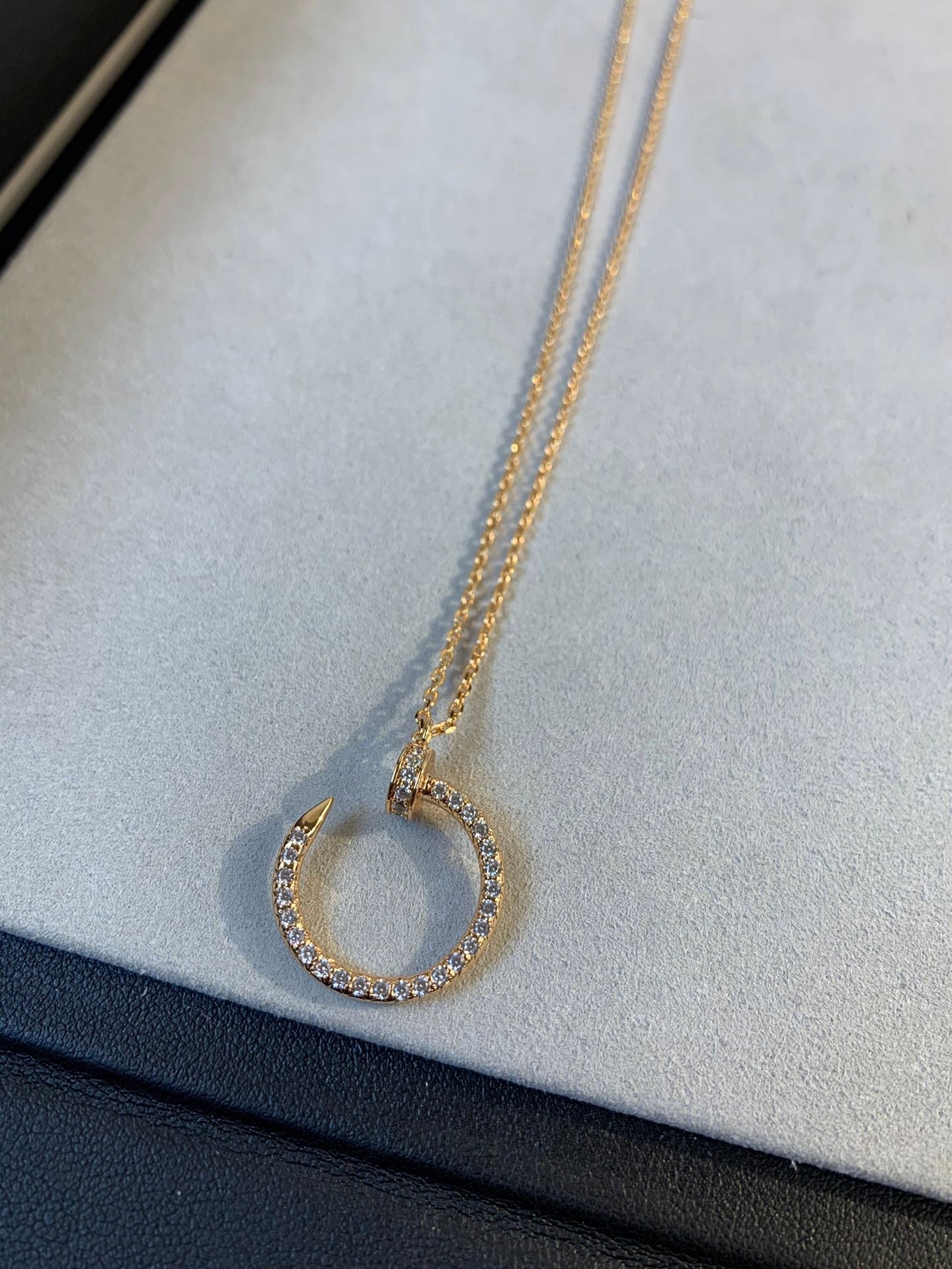 [Psychic Jewelrys]JUSTE NECKLACE PINK GOLD DIAMONDS