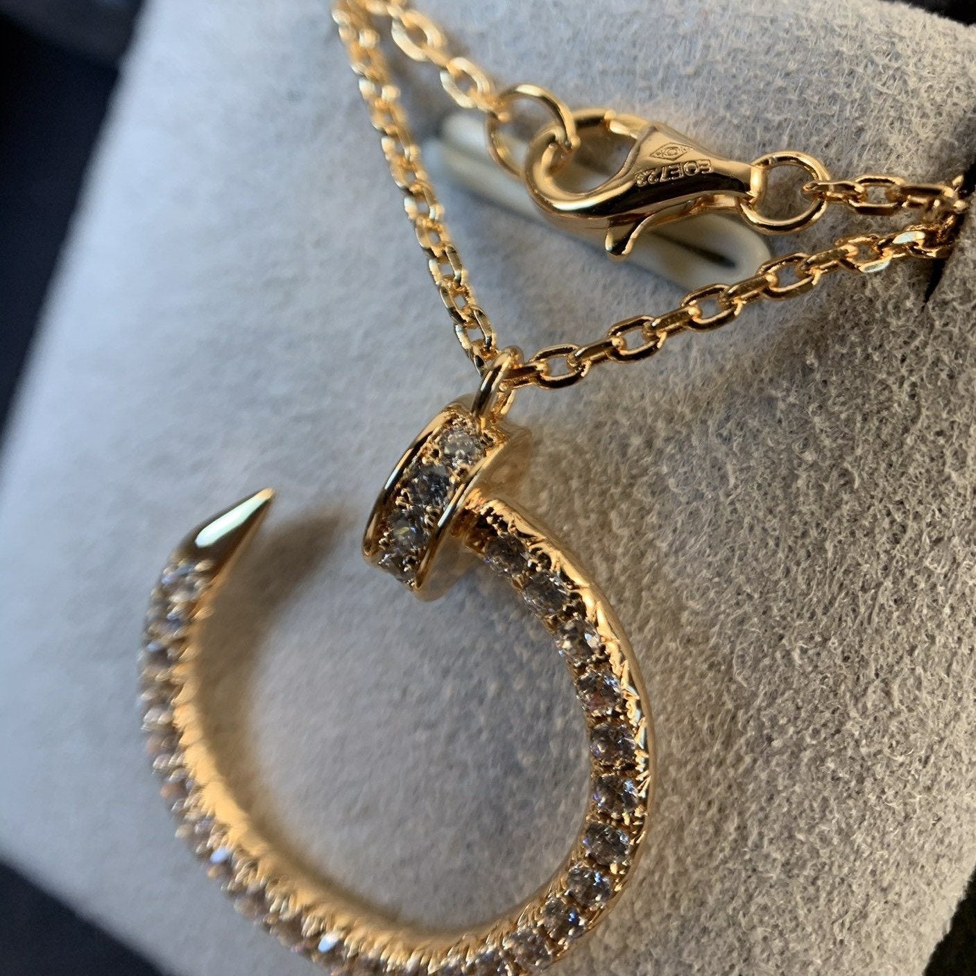 [Psychic Jewelrys]JUSTE NECKLACE PINK GOLD DIAMONDS