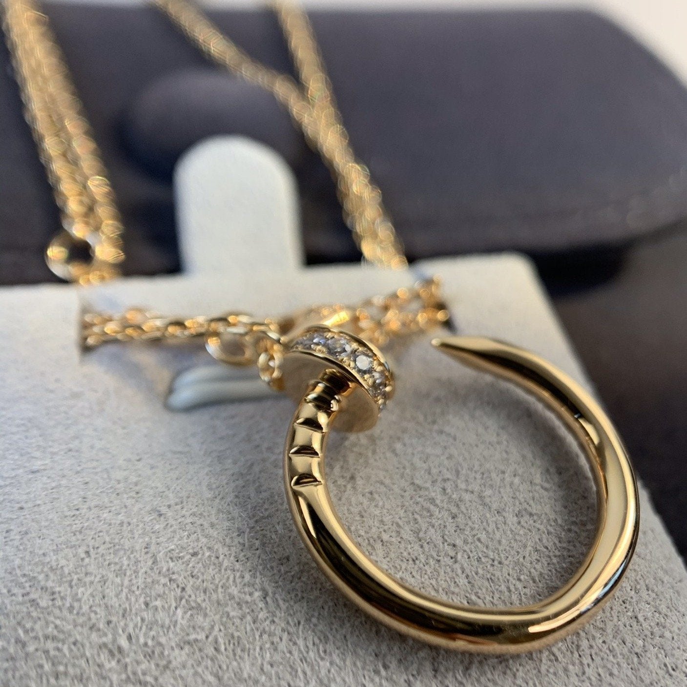 [Psychic Jewelrys]JUSTE NECKLACE PINK GOLD DIAMONDS