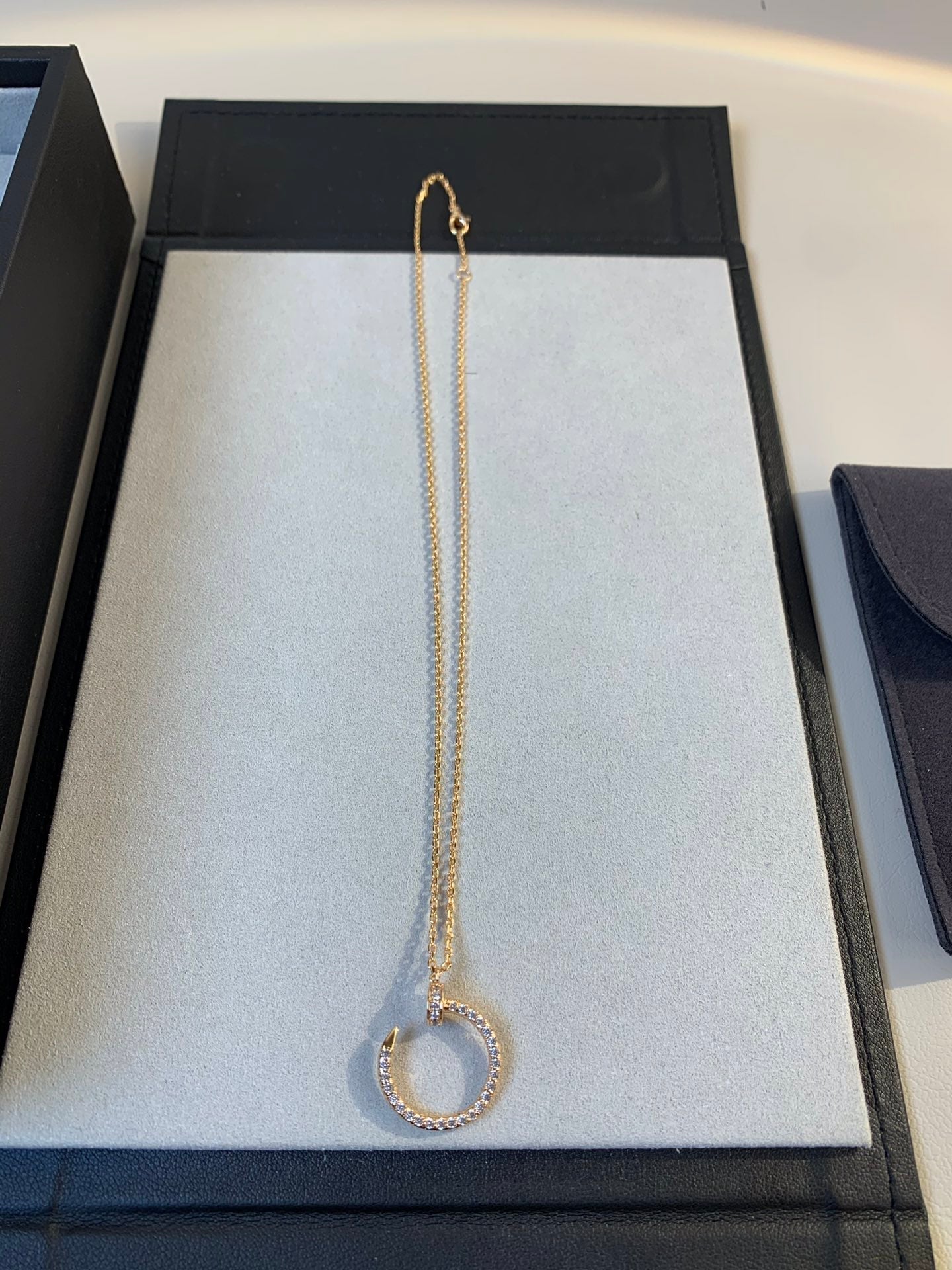 [Psychic Jewelrys]JUSTE NECKLACE PINK GOLD DIAMONDS