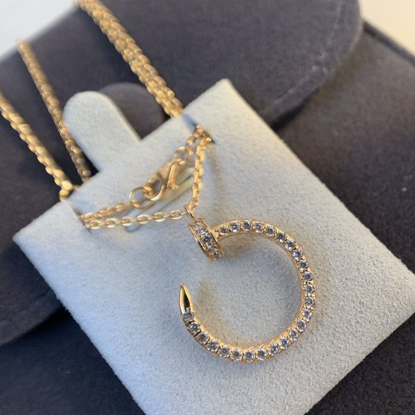 [Psychic Jewelrys]JUSTE NECKLACE PINK GOLD DIAMONDS