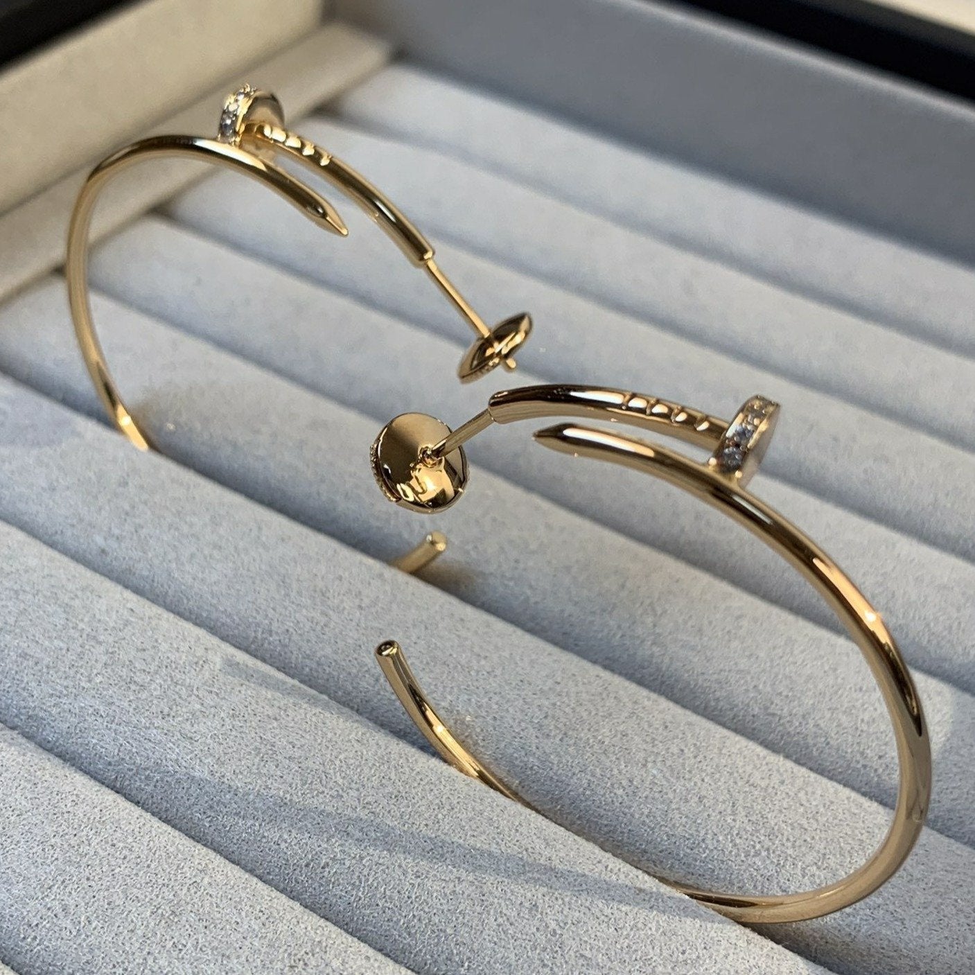 [Psychic Jewelrys]JUSTE EARRINGS GOLD DIAMONDS 1.8MM