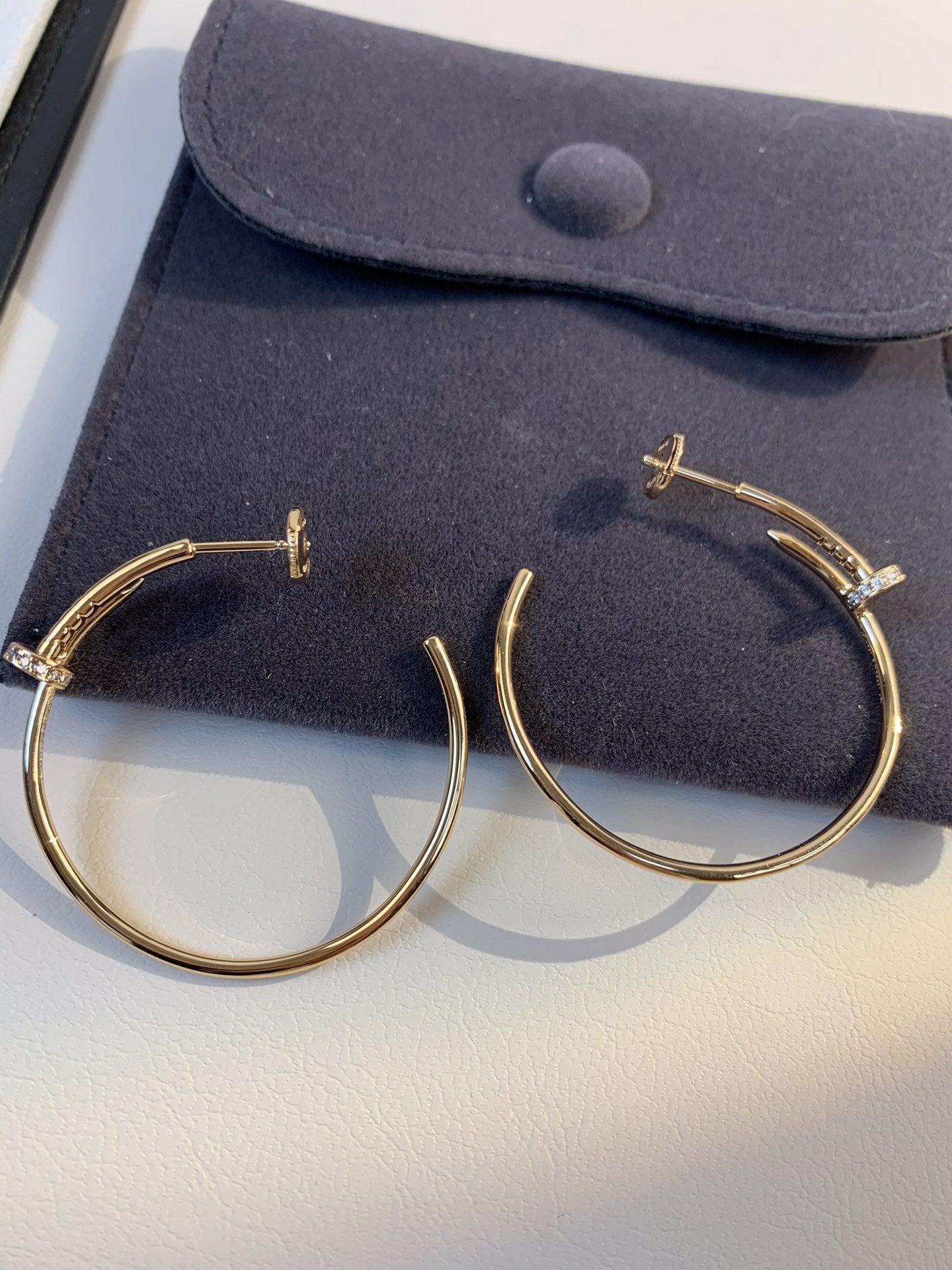 [Psychic Jewelrys]JUSTE EARRINGS GOLD DIAMONDS 1.8MM