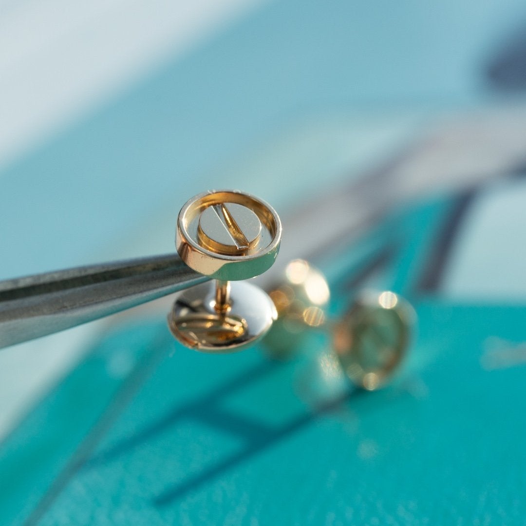 [Psychic Jewelrys]LOVE EARRINGS PINK GOLD 10MM