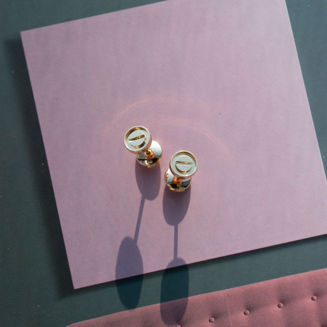 [Psychic Jewelrys]LOVE EARRINGS PINK GOLD 10MM