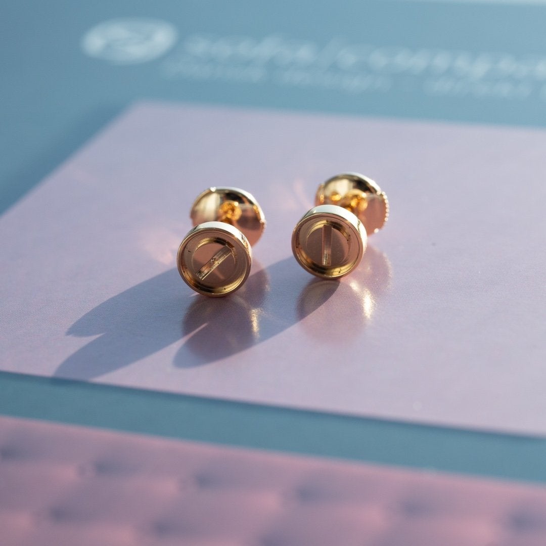 [Psychic Jewelrys]LOVE EARRINGS PINK GOLD 10MM