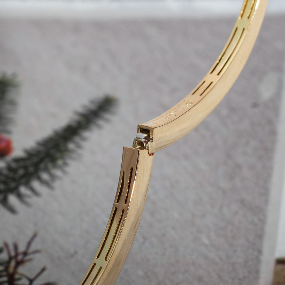 [Psychic Jewelrys]SERPENTI BRACELET PINK GOLD DIAMOND DOUBLE SNAKE